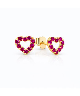 Gold earrings My Love Little Things ruby