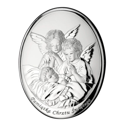 Silver Baptism Souvenir with an Angel