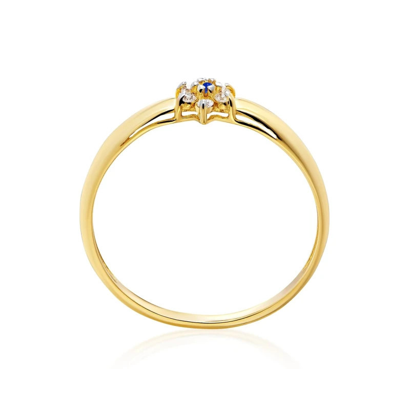Blue flower engagement ring P1.1044N | GoldJewellery