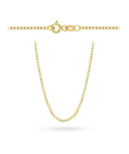 14k Gold Diamond-Cut Curb Chain 42 cm – Elegant Gold Necklace