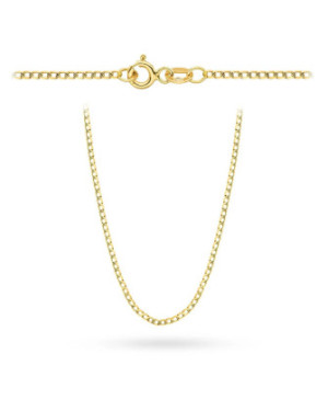 14k Gold Diamond-Cut Curb Chain 42 cm – Elegant Gold Necklace