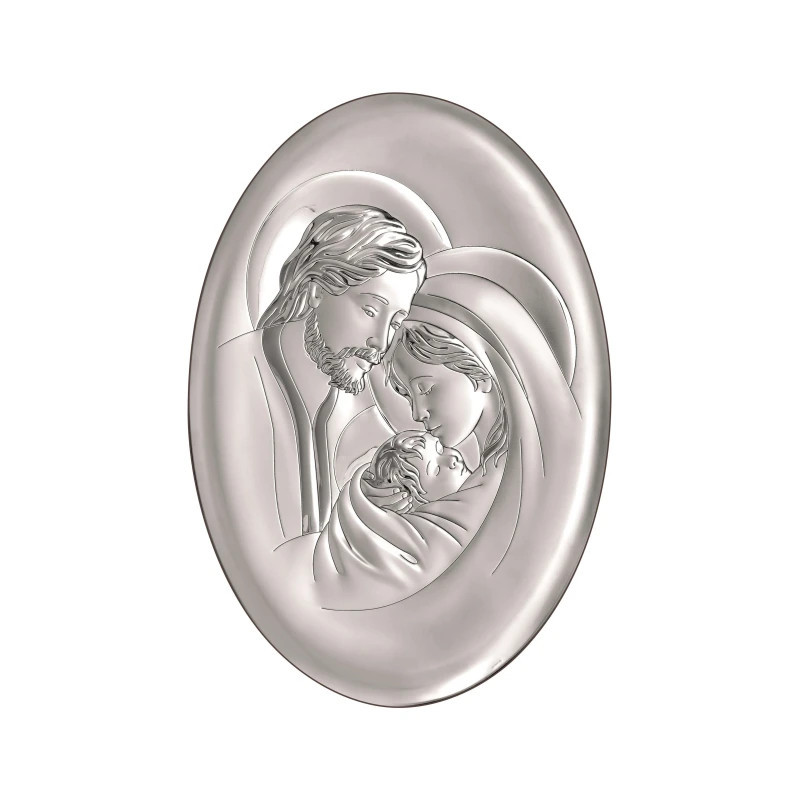 Saint Family Picture Silver Oval Saint Family Picture Silver Oval