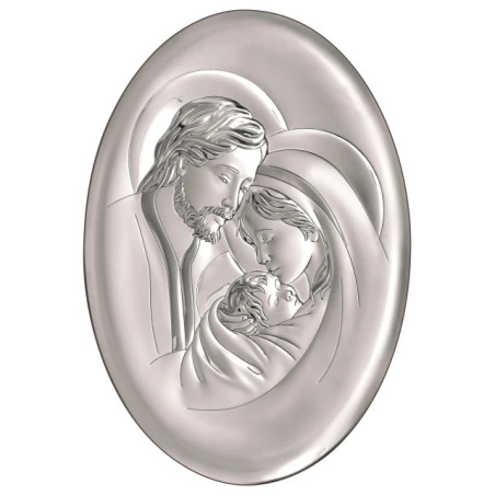 Saint Family Picture Silver Oval