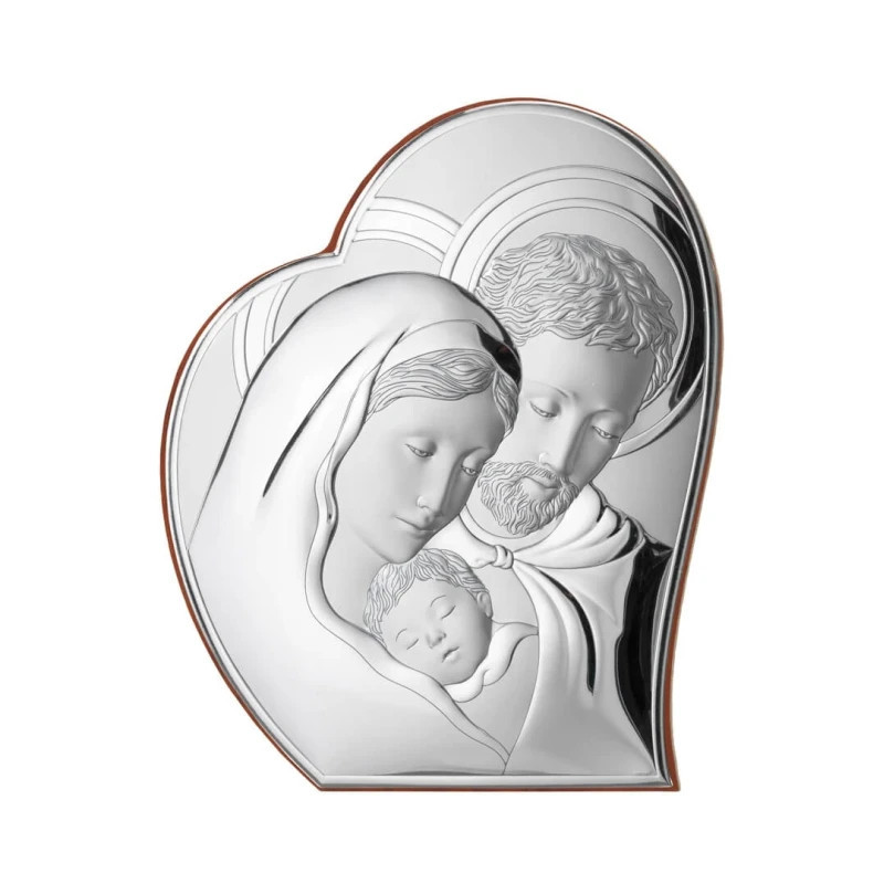 Saint Family Picture Silver Heart Saint Family Picture Silver Heart