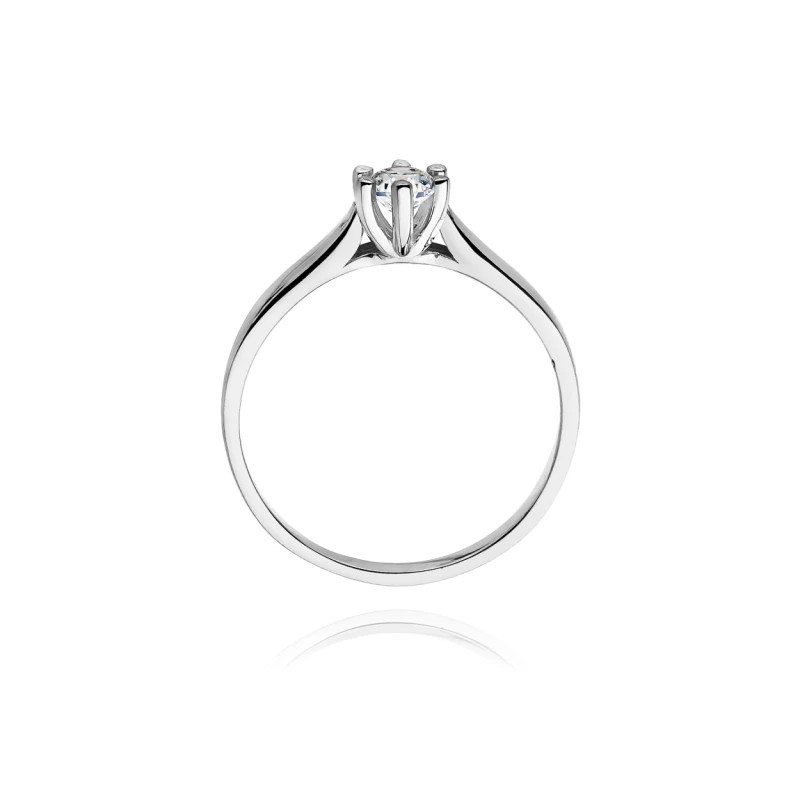 Engagement ring with diamond white gold 0.30ct | GoldJewellery