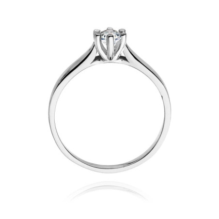 Engagement ring with diamond white gold 0.30ct | GoldJewellery