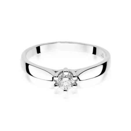 Engagement ring with diamond white gold 0.30ct | GoldJewellery