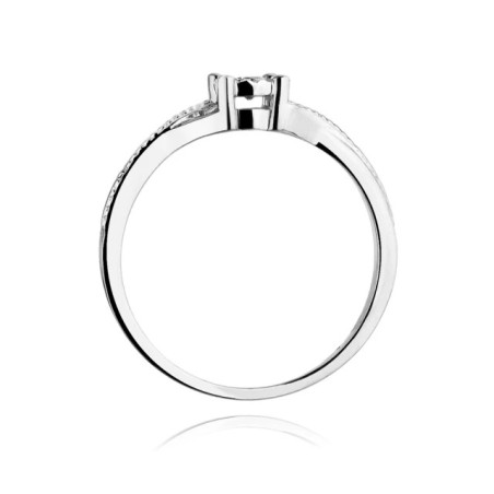 Gold ring with diamond white gold 0.08ct | GoldJewellery