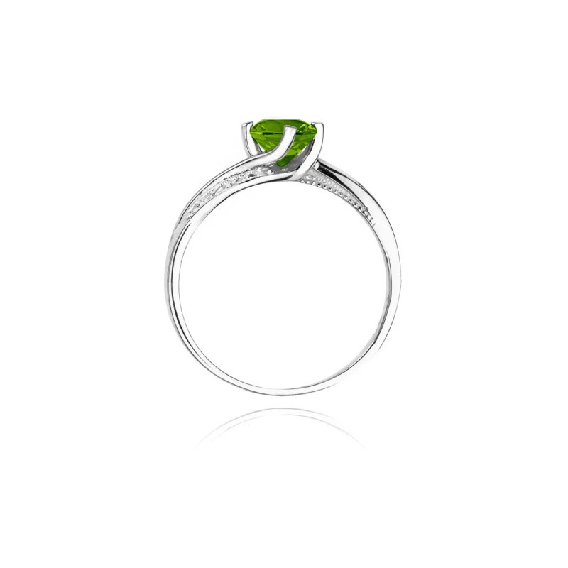 Gold ring with diamond White gold EW-84 peridot | GoldJewellery Gold ring with diamond White gold EW-84 peridot | GoldJewellery