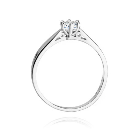 Gold engagement ring with a diamond, white gold, 0.30ct | GoldJewellery