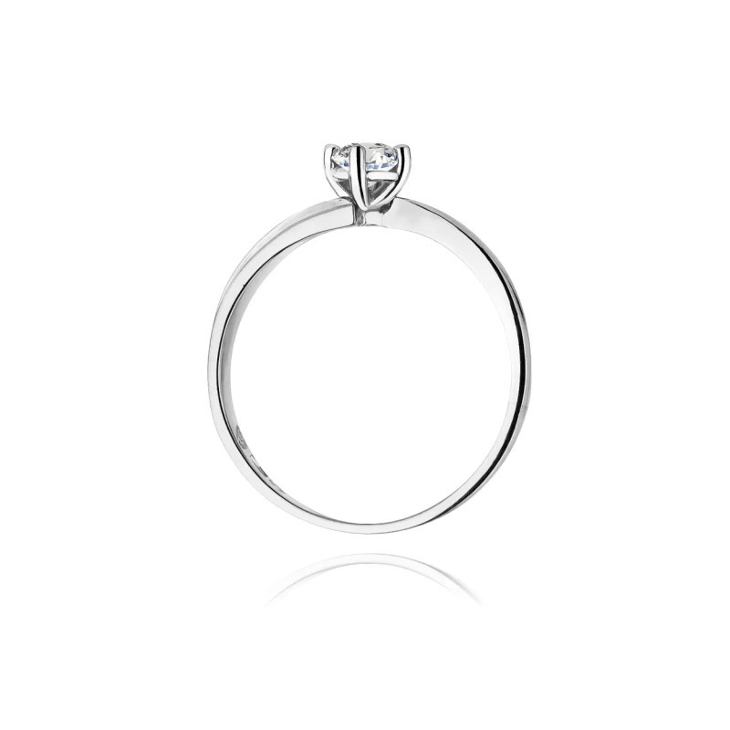 Engagement ring with diamond white gold 0.30ct | GoldJewellery