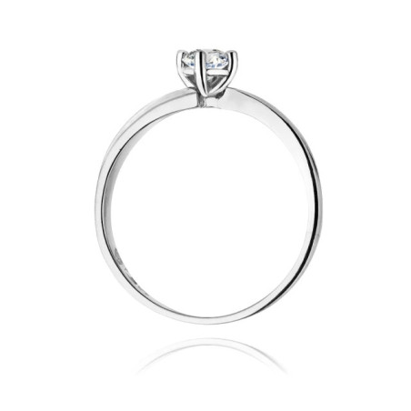 Engagement ring with diamond white gold 0.30ct | GoldJewellery