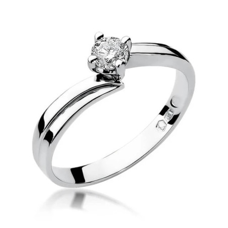 Engagement ring with diamond white gold 0.30ct | GoldJewellery