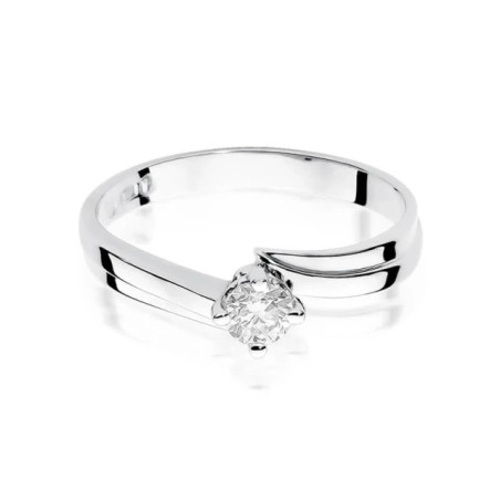 Engagement ring with diamond white gold 0.30ct | GoldJewellery