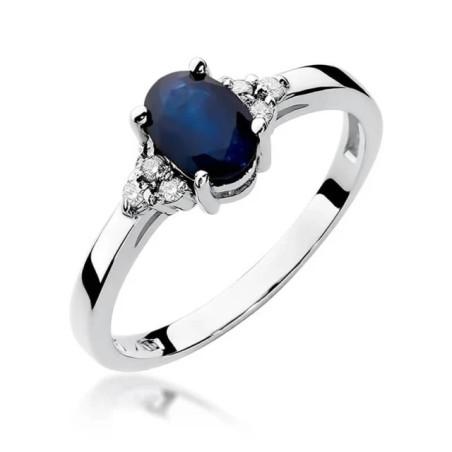 Sapphire ring in white gold GoldJewellery