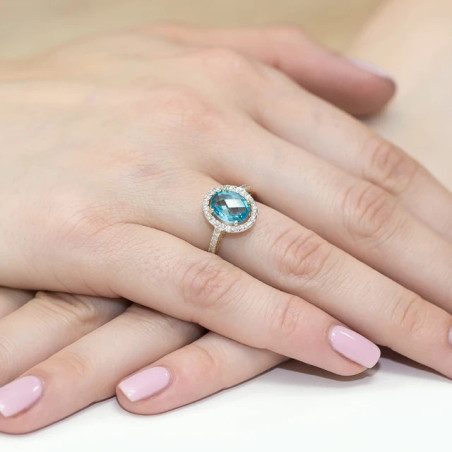 Topaz ring white gold | GoldJewellery