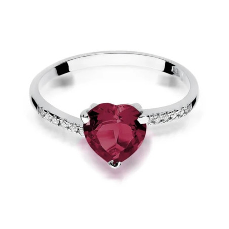 Ruby ring in white gold | GoldJewellery