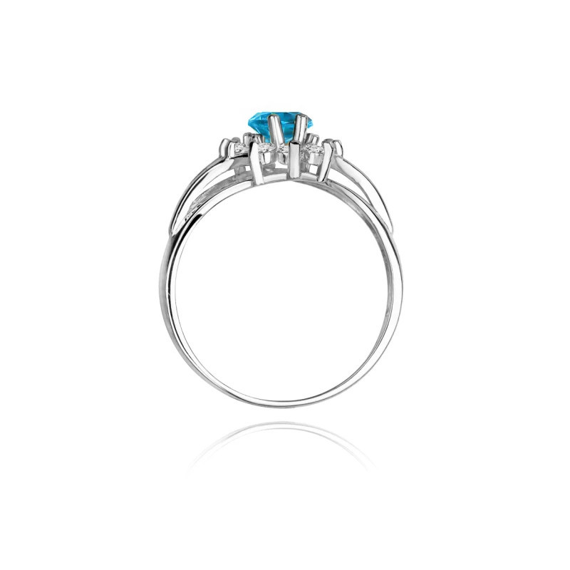 Engagement ring with topaz white gold | GoldJewellery