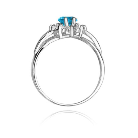 Engagement ring with topaz white gold | GoldJewellery