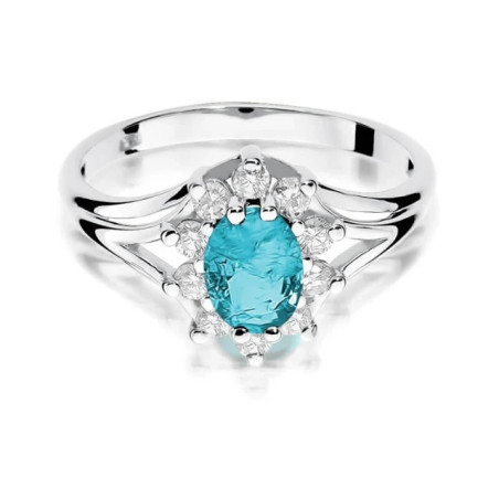 Engagement ring with topaz white gold | GoldJewellery