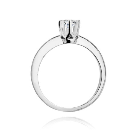 Engagement ring with a diamond, white gold, 0.30ct GoldJewellery