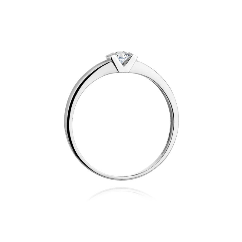 White gold ring with a 0.10ct diamond GoldJewellery White gold ring with a 0.10ct diamond GoldJewellery