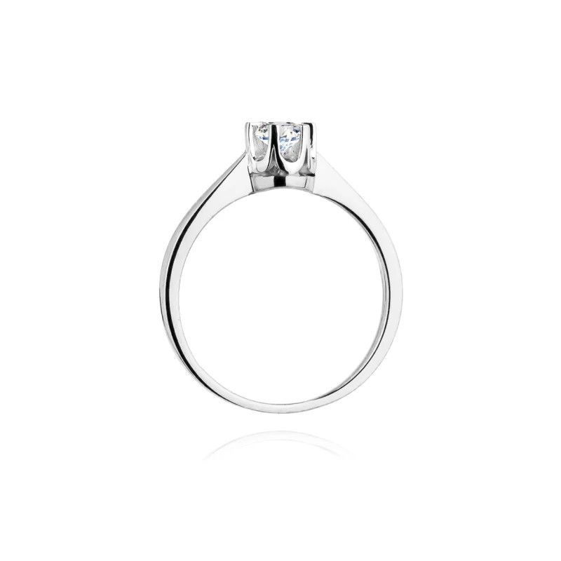 Gold engagement ring with a diamond, white gold, 0.25ct | GoldJewellery Gold engagement ring with a diamond, white gold, 0.25ct | GoldJewellery