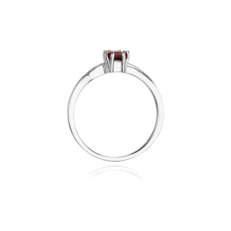 Ring with garnet, white gold, 0.70ct GoldJewellery Ring with garnet, white gold, 0.70ct GoldJewellery