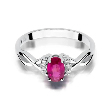 Ruby ring white gold 0.60ct | GoldJewellery