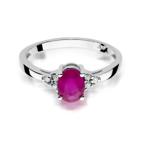 Gold ring with ruby, white gold, 1.00 ct GoldJewellery