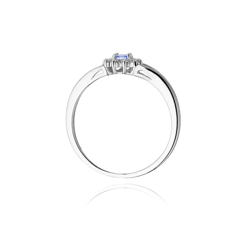 Ring with tanzanite white gold 0.15 ct | GoldJewellery