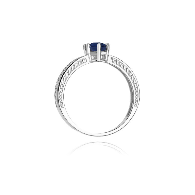 Ring with sapphire and diamonds white gold | GoldJewellery Ring with sapphire and diamonds white gold | GoldJewellery