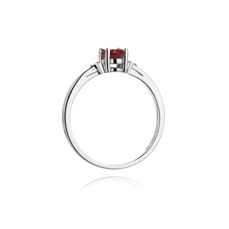 Gold ring with ruby, white gold GoldJewellery