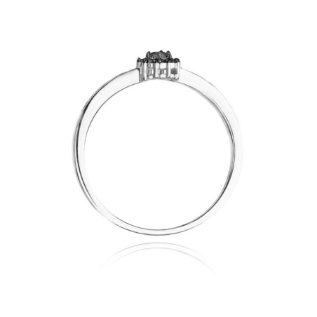 Ring with black diamond white gold | GoldJewellery