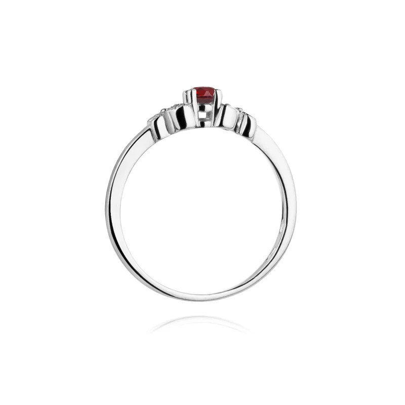 Gold ring with ruby ​​white gold | GoldJewellery