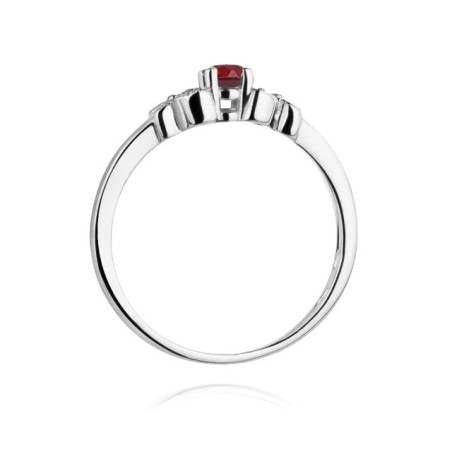 Gold ring with ruby ​​white gold | GoldJewellery