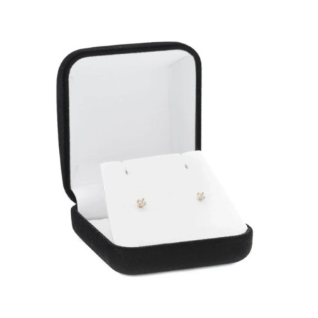 Delicate gold earrings with zircon K3.2347 | GoldJewellery