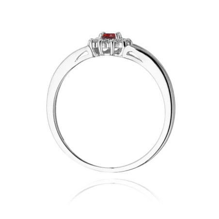 Gold ring with ruby ​​white gold | GoldJewellery