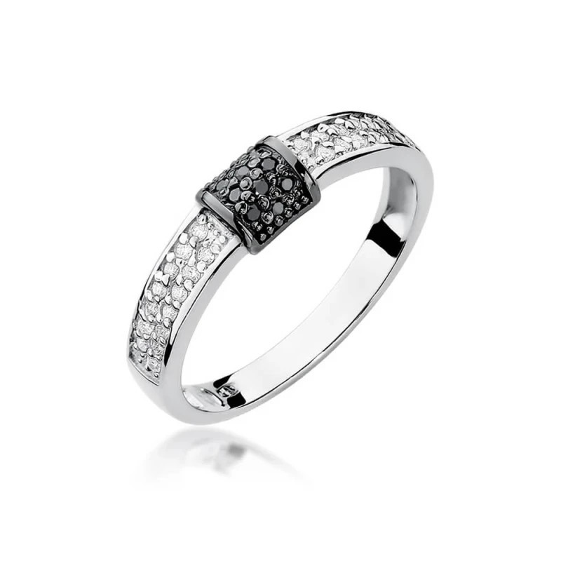 Gold ring with diamond White gold EW-297 white diamonds 0.14ct | GoldJewellery Gold ring with diamond White gold EW-297 white diamonds 0.14ct | GoldJewellery