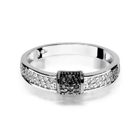 Gold ring with diamond White gold EW-297 white diamonds 0.14ct | GoldJewellery