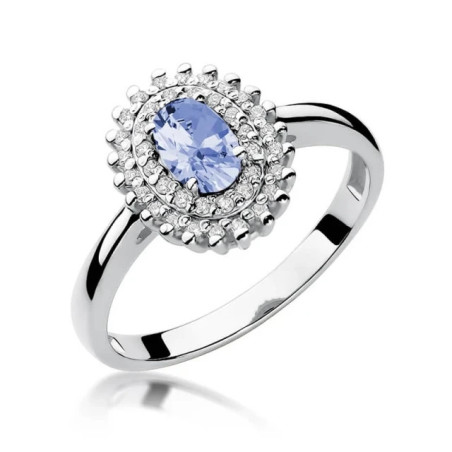 Ring with tanzanite, white gold, 0.40 ct GoldJewellery