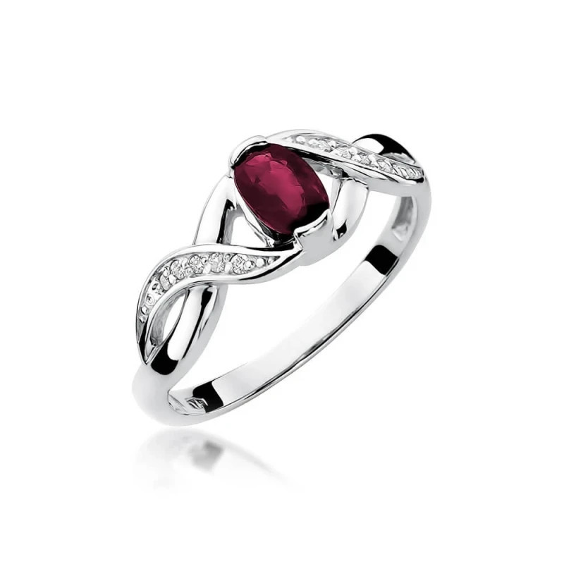 Gold ring with diamond White gold EW-28 ruby | GoldJewellery Gold ring with diamond White gold EW-28 ruby | GoldJewellery