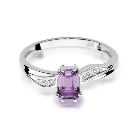 Amethyst ring white gold 0.50ct | GoldJewellery