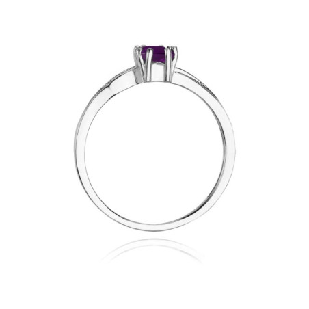 Amethyst ring white gold 0.50ct | GoldJewellery