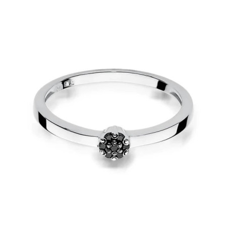 Gold ring with diamond White gold EW-100 black diamonds | GoldJewellery