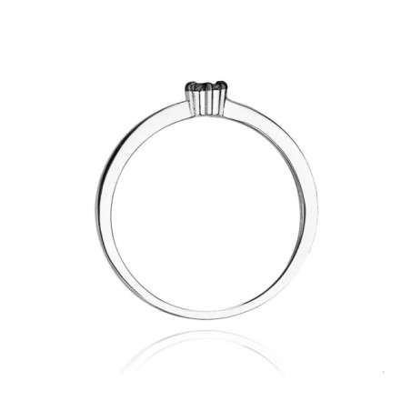 Gold ring with diamond White gold EW-100 black diamonds | GoldJewellery