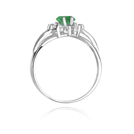 Ring with emerald white gold 0.80ct | GoldJewellery