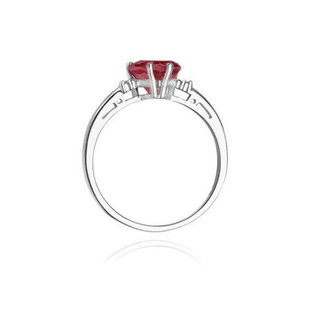 Ruby ring, white gold, 1.70ct | GoldJewellery