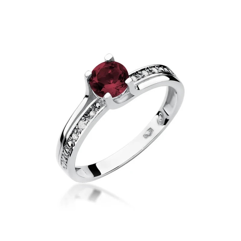Gold ring with garnet, white gold, 0.60 ct GoldJewellery Gold ring with garnet, white gold, 0.60 ct GoldJewellery