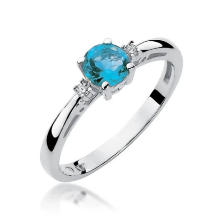 Gold ring with topaz, white gold, 0.50ct | GoldJewellery